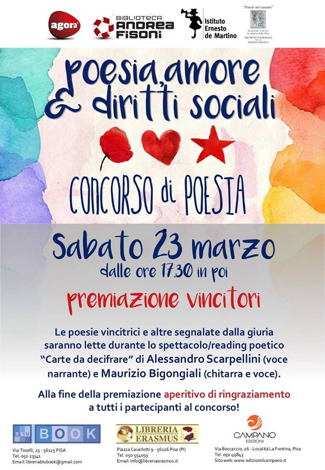 Concorso Di Poesia Premiazione Circolo Agora Pisa